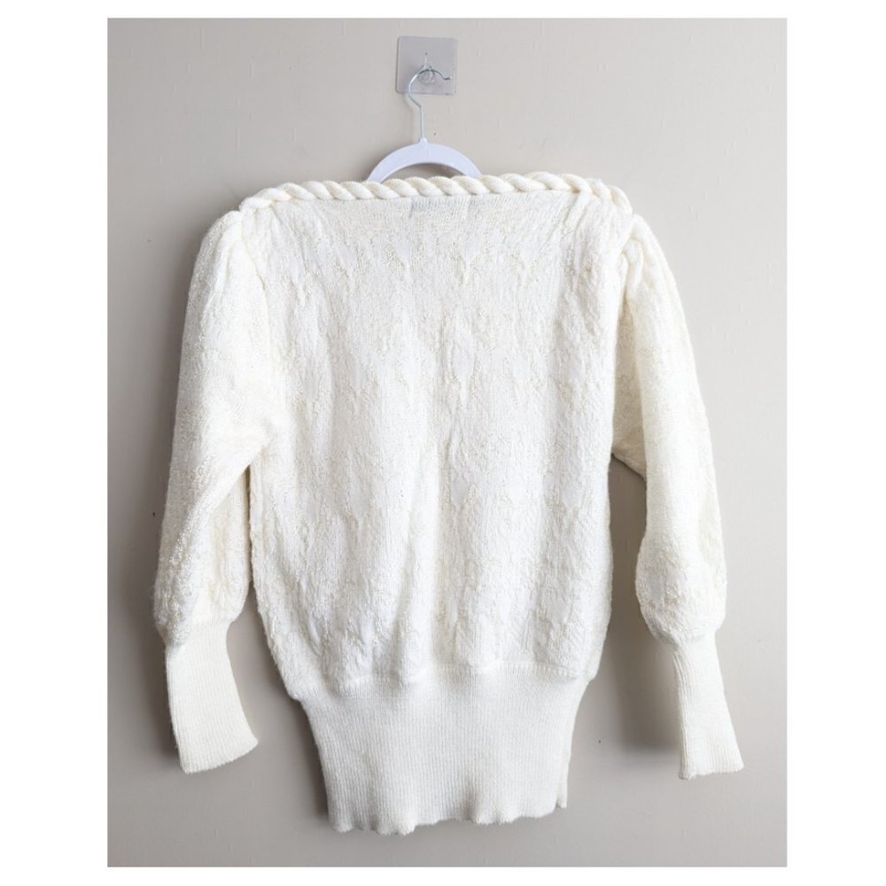Vintage Rope Weave Boatneck Sweater - Picture 3 of 8